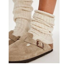 NIB Birkenstock Boston Soft Footbed Tan Suede Clogs 37 6 6.5